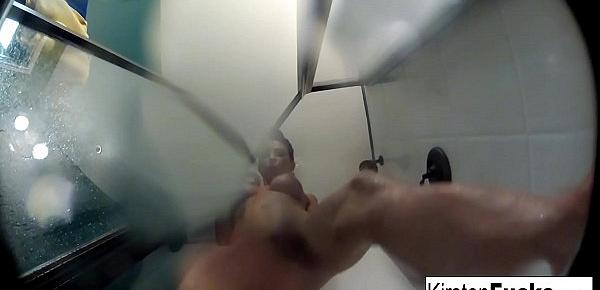  MILF Kirsten showers with an underwater camera